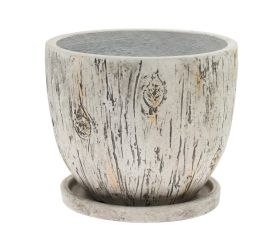 J87 kvetináč + miska okrúhly lincy biela 44h36cm xl