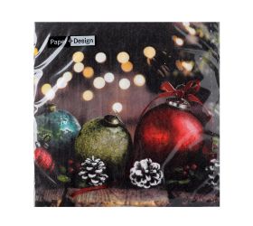 199386 servítky 33x33cm classic baubles