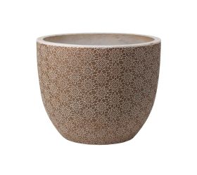 J120 kvetináč + miska jasmin antik šedo-hnedá 30x24,5cm m