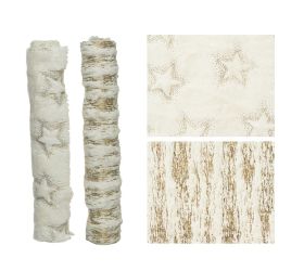 Štóla 200/35cm z polyest. ume.kožušiny gold s potlačou 2ass