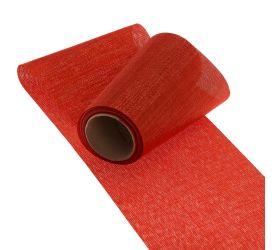 Organza bavlna blysk metal červená/červená 12cmx5y