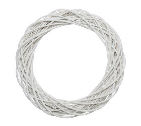 Prút.1/1 veniec biely 50x9 cm