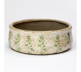 Obal kruh keramika vzor zelený 21,5x21,5x8cm super cena