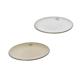 Tanier kamen/ glazúra pruhovaný vzor okraj 2ass v2,8/pr.27,7cm