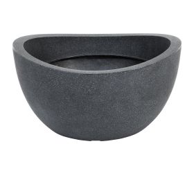 55367 kvetináč globe bowl schwarz granit 252/40