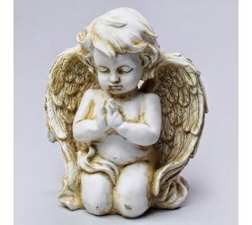 Anjel polyres.ecru modliaci v16cm
