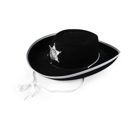Detský klobúk čierny šerif