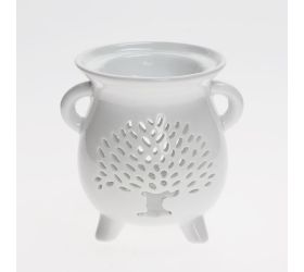 Aromalampa strom porcelán 8x9,5cm biela