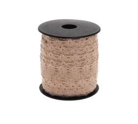 Stuha čipka 9mmx100y krémová