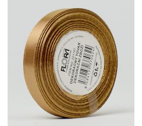 Stuha saten hnedá 10mm 15m