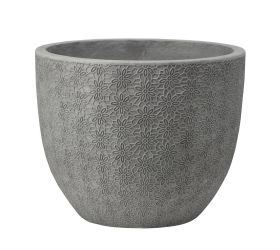 J121 kvetináč + miska jasmin antik šedá 37x30,3cm l