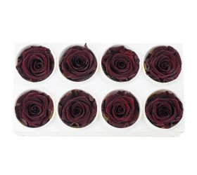 Ruža preparovaná 5cm burgundy /ks