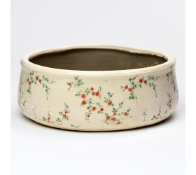 Obal kruh keramika vzor kvety 21,5x21,5x8cm super cena