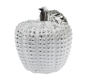 Tekvica keramika 13,5x13,5x15cm strieborná