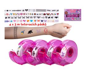Pásky lepiace s tetovaním ružové