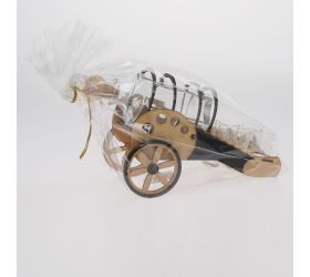 619 delo/poháre drevo+sklo