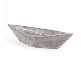 Loďka drevo šedá 42x14xv8,5cm