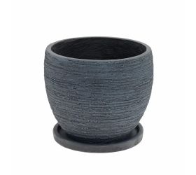 J148 kvetináč + miska faith krémová 24x19,6cm s