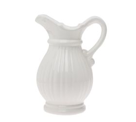Váza džbán  na suché aranž.džbán keram. 18x15,5x25cm biely