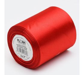 Satén stuha 64mm/10m červená farba 163