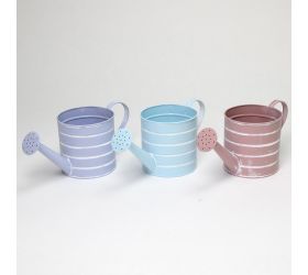 Váza krhla malá kov mix 3f pruhy v:13x13cm super cena