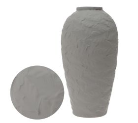 Dóza s poklopom keramika 17x17x33cm šedá