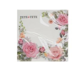Tl127700 servítky 33x33 cm/20ks/3vrst ruža
