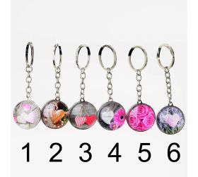 Kľúčenka okrúhla mix1 3,4x9,5x1,2cm