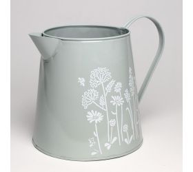 Váza džbán v:19x14cm  kov lúčne kvety super cena