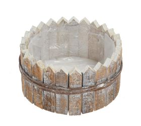 434fl/s obal ovál m drevo 21,5x21,5x11cm