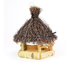 Krmítko drevo/prútie v36x28cm