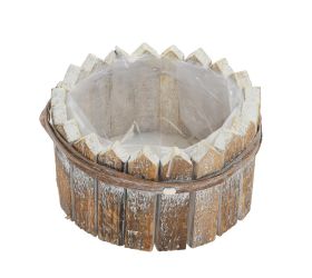 434fl/s obal ovál s drevo 17,5x17,5x10cm