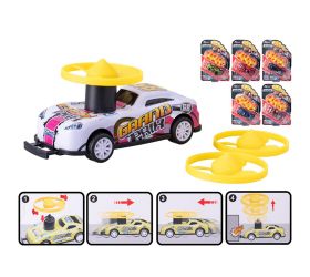 Auto športové 10cm spätný chod so spinnerom 3ks s vystreľovačom