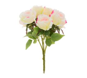 Kytica ruža x7 40cm krém/ruž