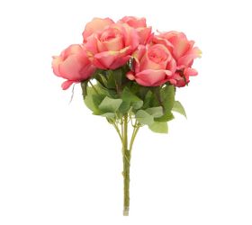 Kytica ruža x7 40cm ružová