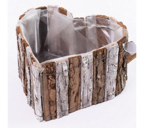 258fl/s obal srdce kora natur+biely 22x22x13cm