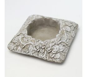 Obal cement šedý 17x17x6cm