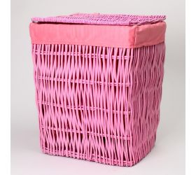 352fl/s prútený koš ružový l:44x35x52cm