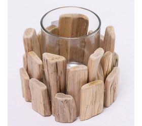 Svietnik 1-sv. drevo 12x12x8cm super cena