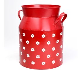 Obal konva veľká kov červená kvety v:26,5x18cm super cena