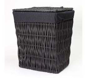 353fl/s prútený koš čierny   l:44x35x52cm
