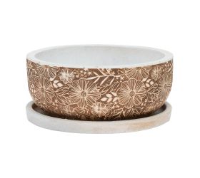 J77 misa + podmiska liva hnedá/béžová 44h20,5cm xl