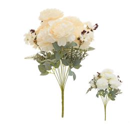 Kytica pivonka, drobné kvety mix/2f 47cm