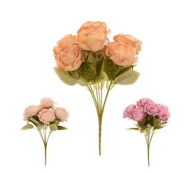 Kytica ruža, drob. kvety, zeleň mix/3f 30cm