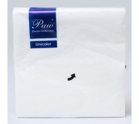 Sdl110100 servítky unicolor lunch white 3vrs/33x33cm 20ks