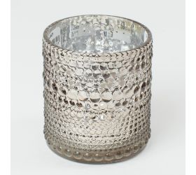 Svietnik sklo sivý 8,5x10cm super cena