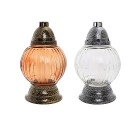 195 kah.sklo guľa 150gr/hnedý,biely/ 31cm