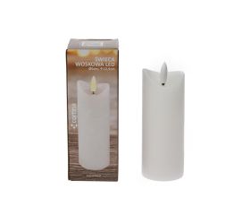 Svet.led roztaveny vosk biely 12,5x5cm 8/25
