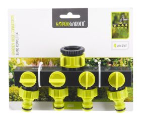 Adaptér záhrad. hadice 1-4 zelený c24000040
