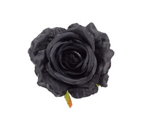 Hlava ruža čierna priem:10cm bal:12ks